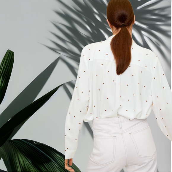 Embroidered polka dot blouse-Mango - Picture 6 of 7